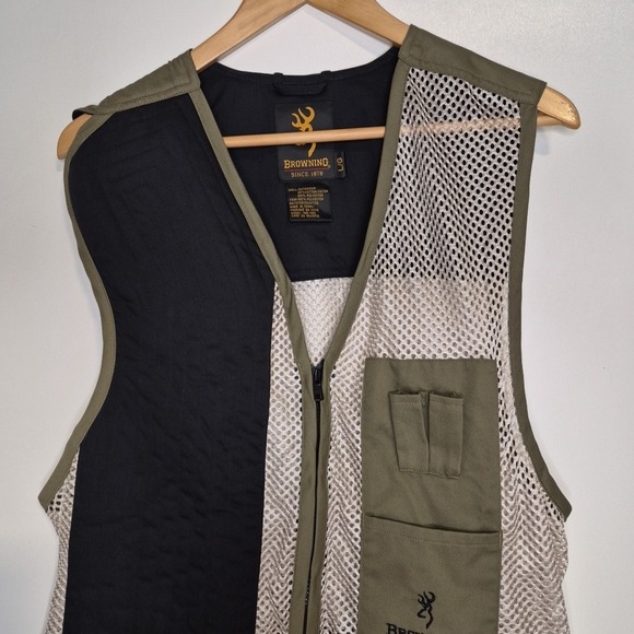 Browning Deluxe Mesh Shooting Competition Vest Mens Large Model 305-002 Pockets - Picture 10 of 10